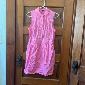 Bubblegum pink linen sleeveless dress by Theory